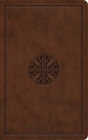 ESV Thinline Bible TruTone, Brown, Mosaic Cross Design (Imitation Leather)