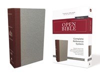 NKJV Open Bible, Red Letter Edition, Gray/Red (Cloth-Bound)