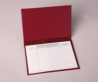 Attendance Registration Pad Holder - Red Cloth (Pkg of 3) (Miscellaneous Print)