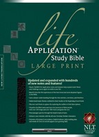 NLT Life Application Study Bible Large Print, Black, Indexed (Bonded Leather)