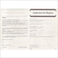 Applications for Baptism B1 [50] (Loose-leaf)