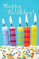 Birthday Candles & Cake Postcard (Pkg of 25) (Postcard)