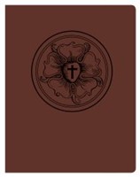 Lutheran Study Bible, Luther's Rose, Brown/Burgundy (Leather Binding)