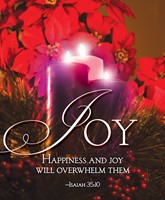 Joy Advent Candle Sunday 3 Bulletin, Large (Pkg of 50) (Loose-leaf)