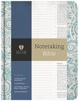 HCSB Notetaking Bible, Blue Floral (Cloth-Bound)