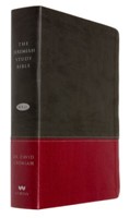 NKJV Jeremiah Study Bible,  Charcoal/Burgundy Leatherlux (Leather Binding)
