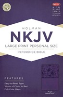NKJV Large Print Personal Size Reference Bible, Purple (Imitation Leather)