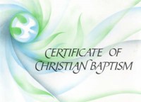 Baptism Certificate Ecumenical Dove (pack of 20)