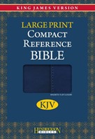 KJV Large Print Compact Reference Bible With Flap, Blue (Flexisoft)