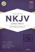 NKJV Giant Print Reference Bible, Purple Leathertouch (Imitation Leather)