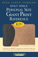 KJV Giant Print Personal Size Reference Bible, Black/Tan (Imitation Leather)