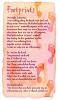 Footprints Prayer Cards (pack of 20) (Miscellaneous Print)