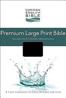 CEB Common English Premium Large Print Bible, Decotone Black (Paperback)
