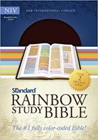 NIV Standard Rainbow Study Bible, Brown Bonded Leather (Bonded Leather)