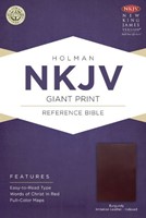 NKJV Giant Print Reference Bible, Burgundy, Indexed (Imitation Leather)