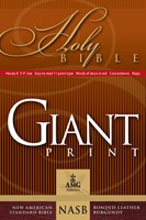 NASB Giant Print Handy-Size Reference Bible (Leather Binding)