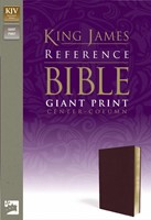 KJV Reference Bible Giant Print, Burgundy (Leather-Look)