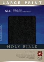 NLT Slimline Center Column Reference Bible, Large Print (Bonded Leather)