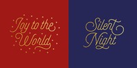 Gold Text Christmas Cards (Pack of 10) (Cards)
