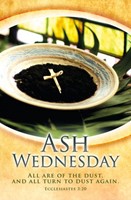 Ash Wednesday All are of Dust Bulletin (Pack of 100) (Bulletin)