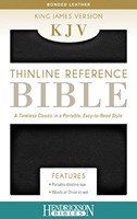 KJV Thinline Reference Bible, Black (Bonded Leather)