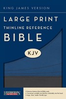 KJV Large Print Thinline Reference Bible, Slate/Blue (Flexisoft)