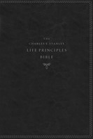 NKJV Charles Stanley Life Principles Bible, Black, Indexed (Imitation Leather)