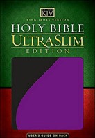 KJV Holy Bible Ultraslim Edition Black/Purple (Imitation Leather)