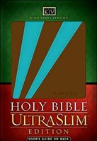 KJV Holy Bible Ultraslim Teal/Brown