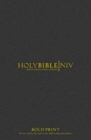 NIV Bold Print Reference Bible with Concordance Black (Hard Cover)
