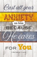 Cast All Your Anxiety on Him Bulletin (pack of 100) (Bulletin)