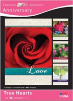 Boxed Cards - True Hearts Anniversary (pack of 12) (Cards)