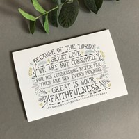 Great Is Your Faithfulness A6 Greeting Card (Cards)