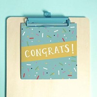 Congratulations Greeting Card & Envelope (Cards)