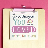 Happy Birthday Granddaughter Greeting Card & Envelope (Cards)