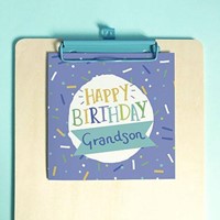 Happy Birthday Grandson Greeting Card & Envelope (Cards)