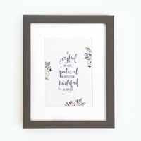 Be Joyful Framed Print, Grey (10x8) (General Merchandise)