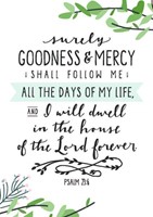 Surely Goodness and Mercy A6 Card (Cards)
