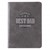 World's Best Dad Gray Faux Leather Handy-Sized Journal