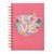 Love Pink Floral Large Wirebound Journal