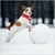 Christmas Cards: Dog & Snowball (Pack of 4)