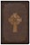 CSB Large Print Compact Reference Bible, Celtic Cross Brown